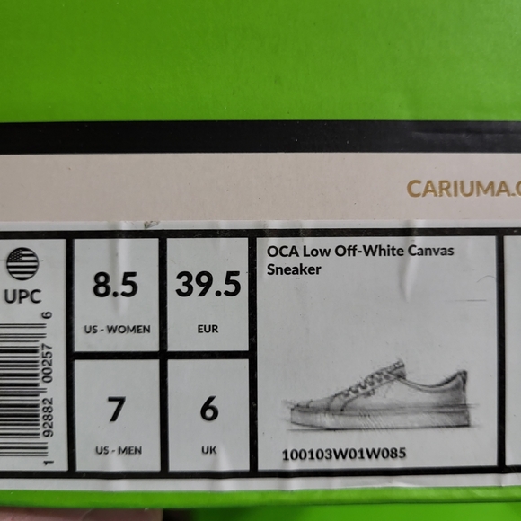 NEW Cariuma OCA Low Canvas Sneaker White cork & memory foam insole Sz 8.5 Wmn - Picture 12 of 12